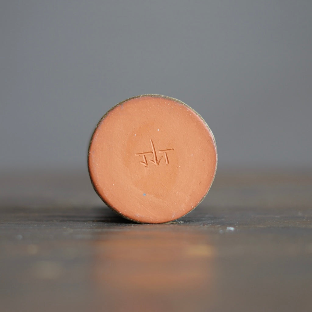 Brown Stripes / Orange Mini Bottle Vase #JT416D