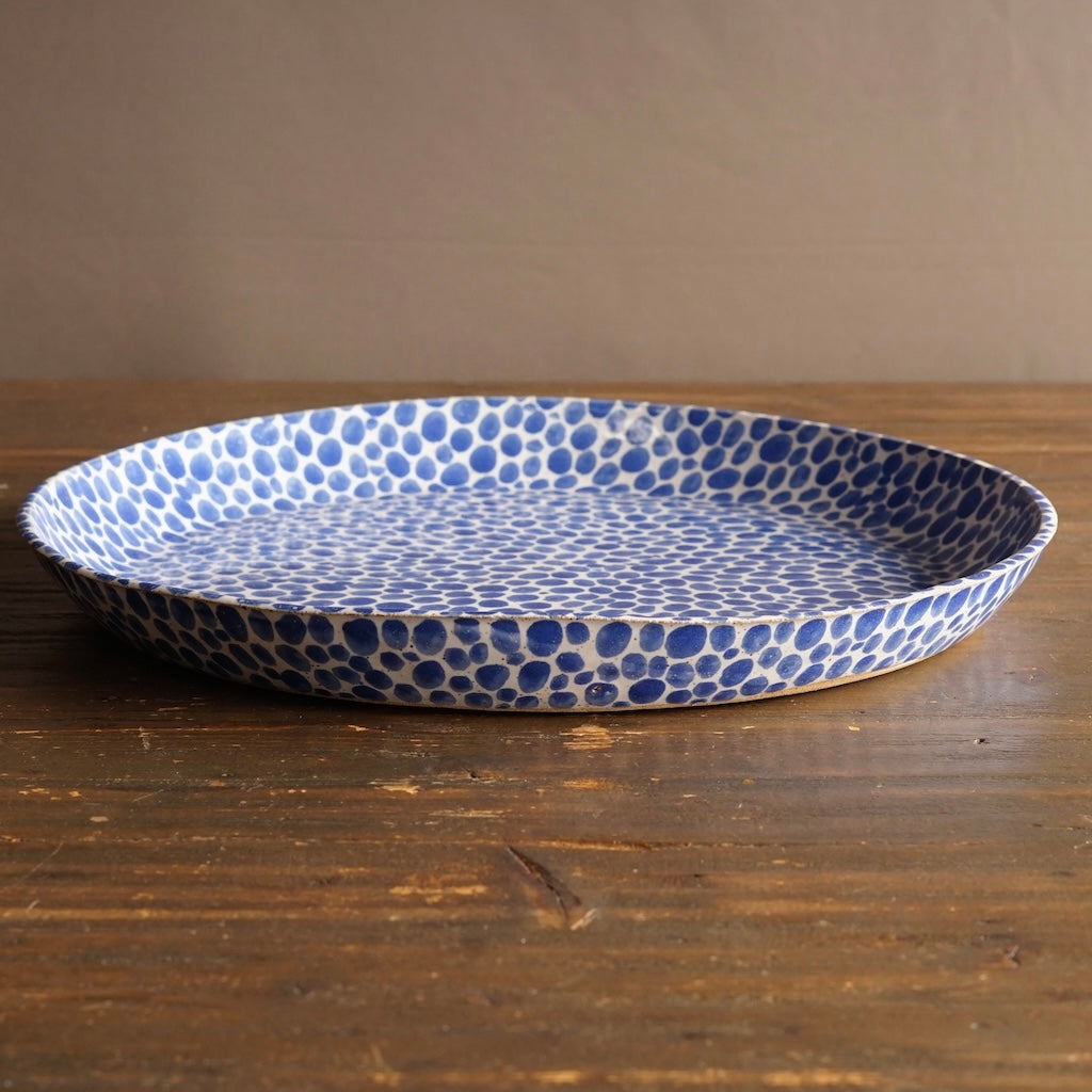 Blue Dots Serving Platter #LK926C