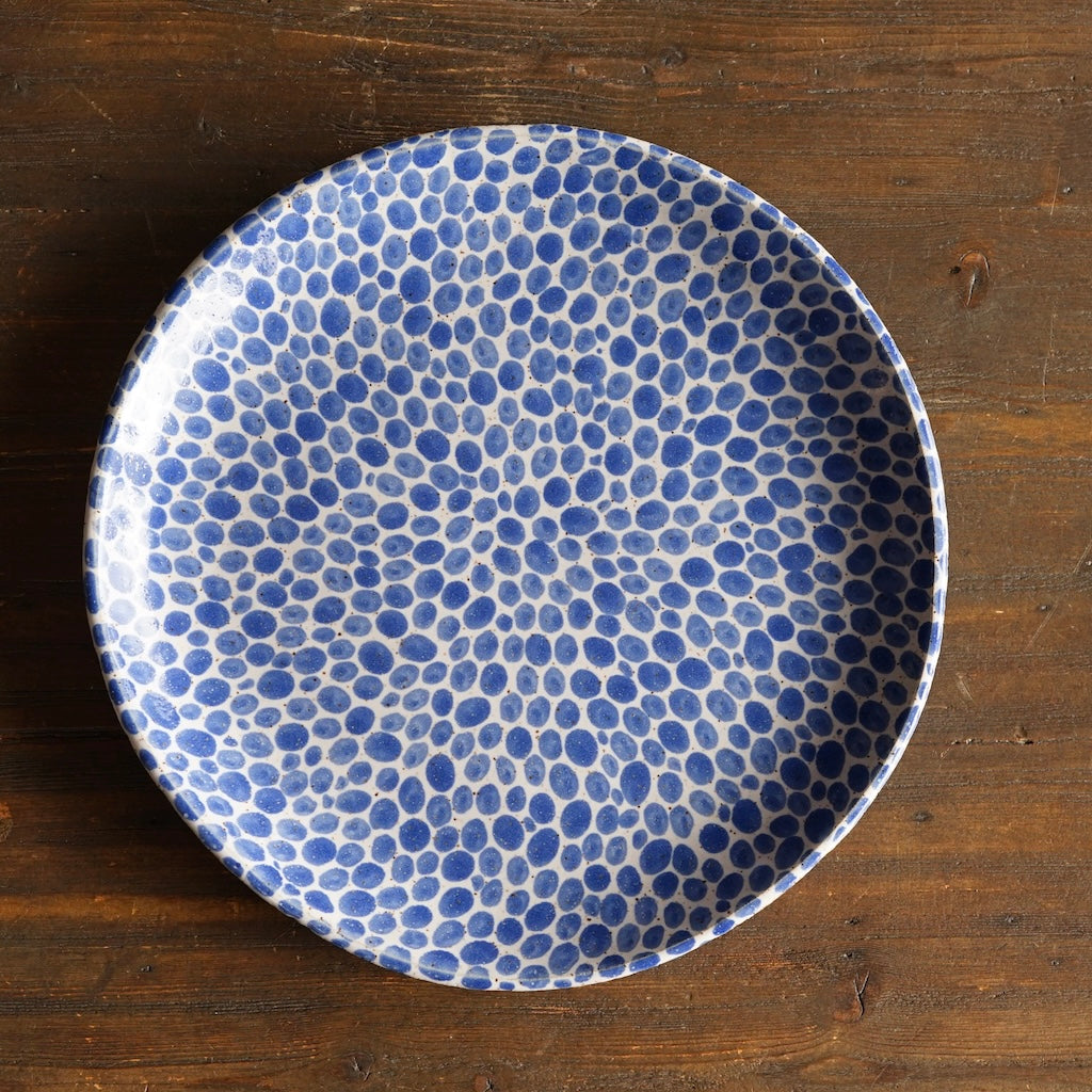 Blue Dots Dinner Plate #LK927A