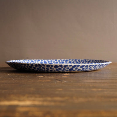 Blue Dots Dinner Plate #LK927B