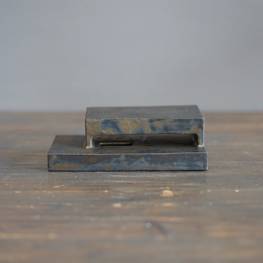 Manganese Glazed Sculpture #KT140