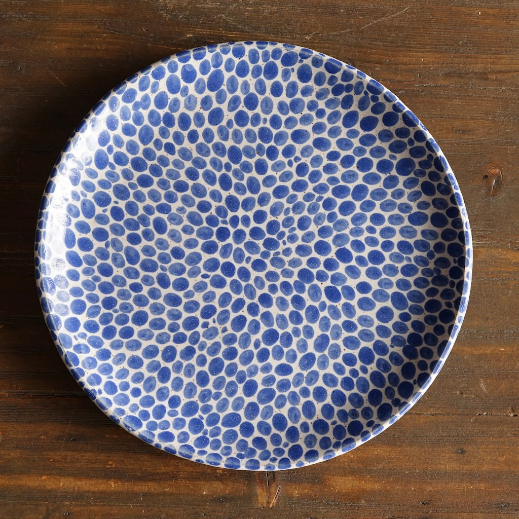 Blue Dots Dinner Plate #LK927B