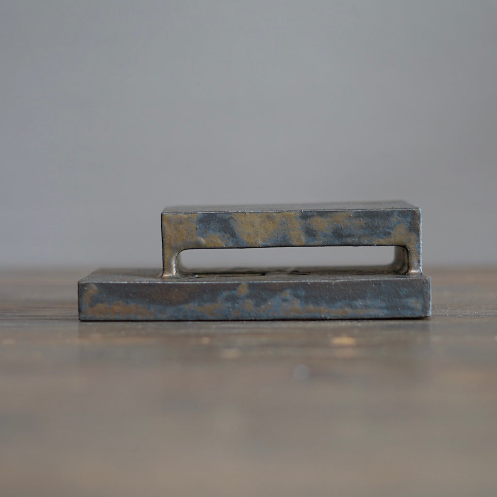 Manganese Glazed Sculpture #KT140