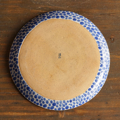 Blue Dots Dinner Plate #LK927B