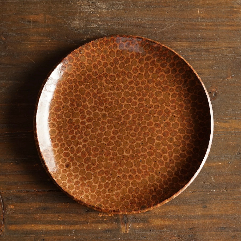 Brown Dots Dinner Plate #LK927C