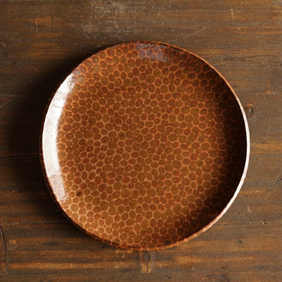 Brown Dots Dinner Plate #LK927C