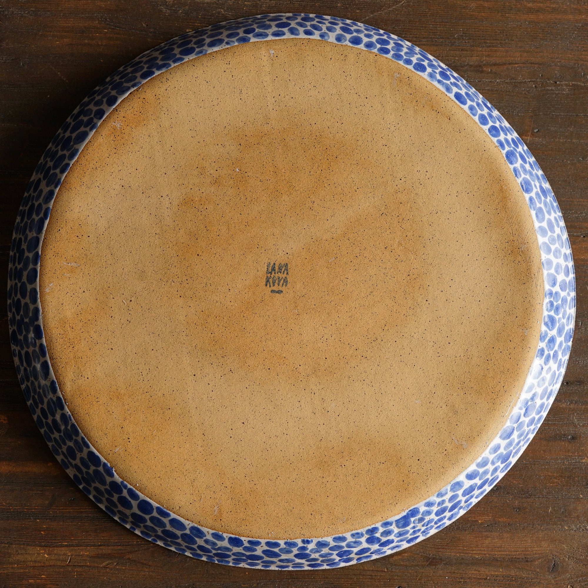 Blue Dots Large Serving Plate #LK925C