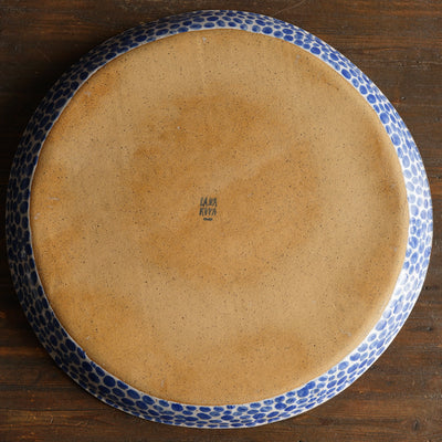 Blue Dots Large Serving Plate #LK925C