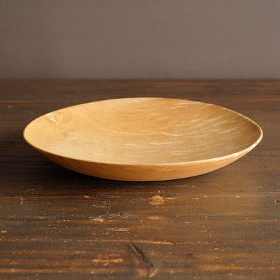 Hand Carved Japanese Horse Chestnut Plate #YT3