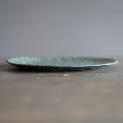 Green Dots Dinner Plate #LK874