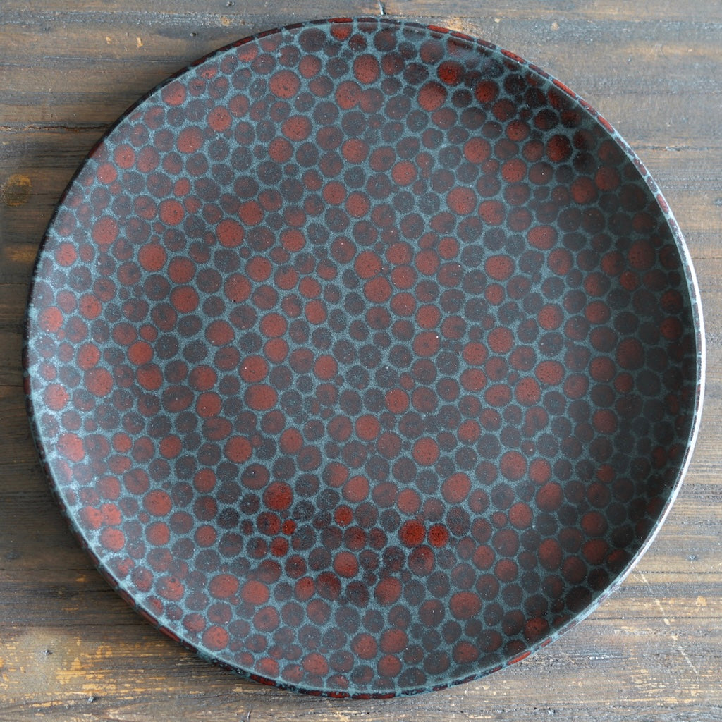 Red Dots Dinner Plate #LK875