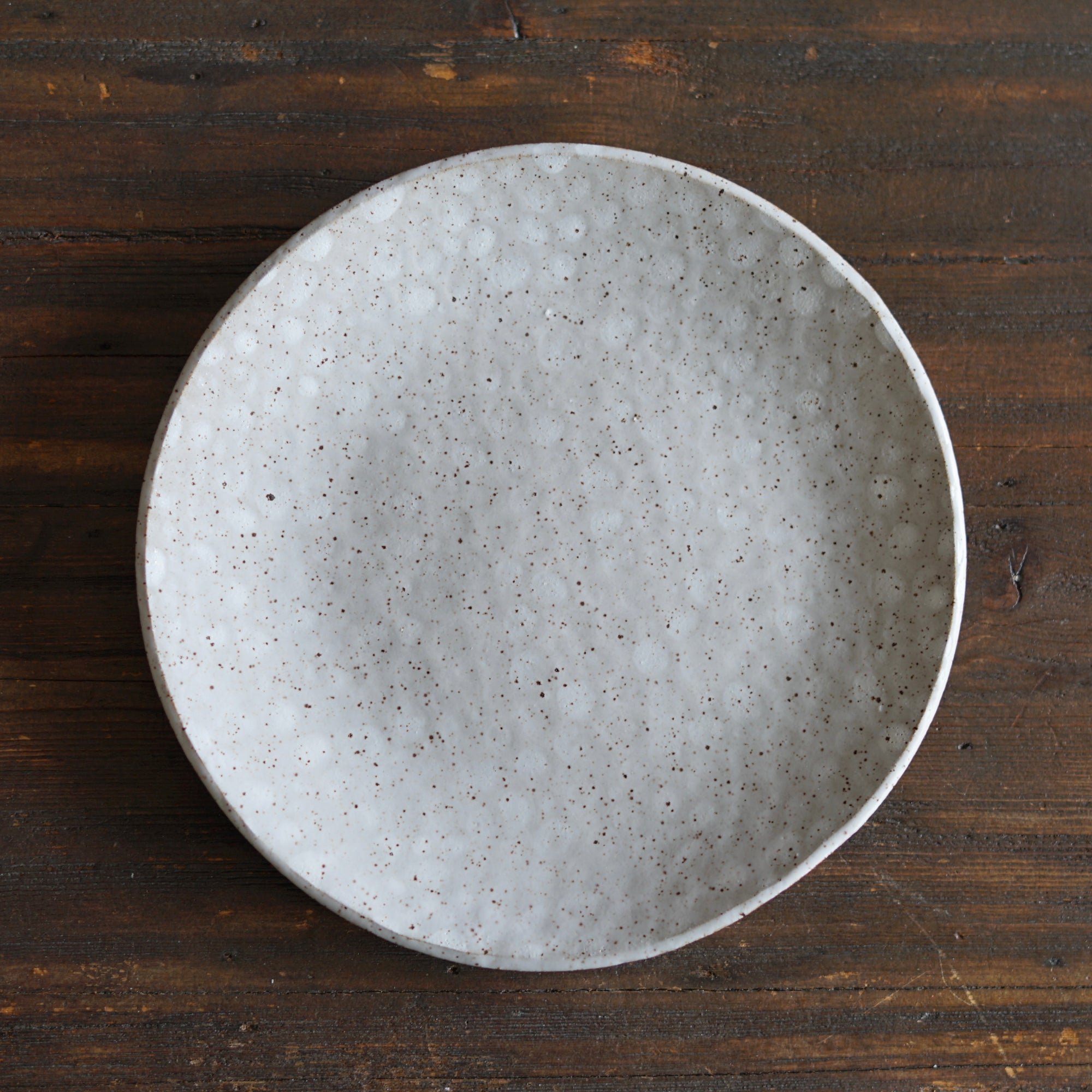 White Dots Medium Plate #LK878A