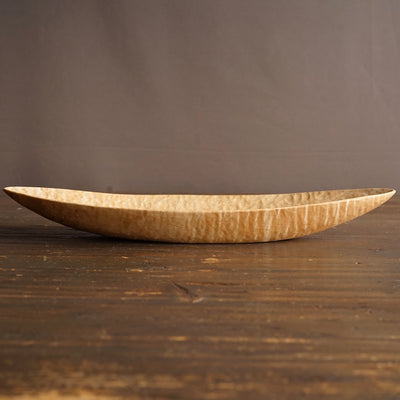 Hand Carved Oval Maple Plate #YT6