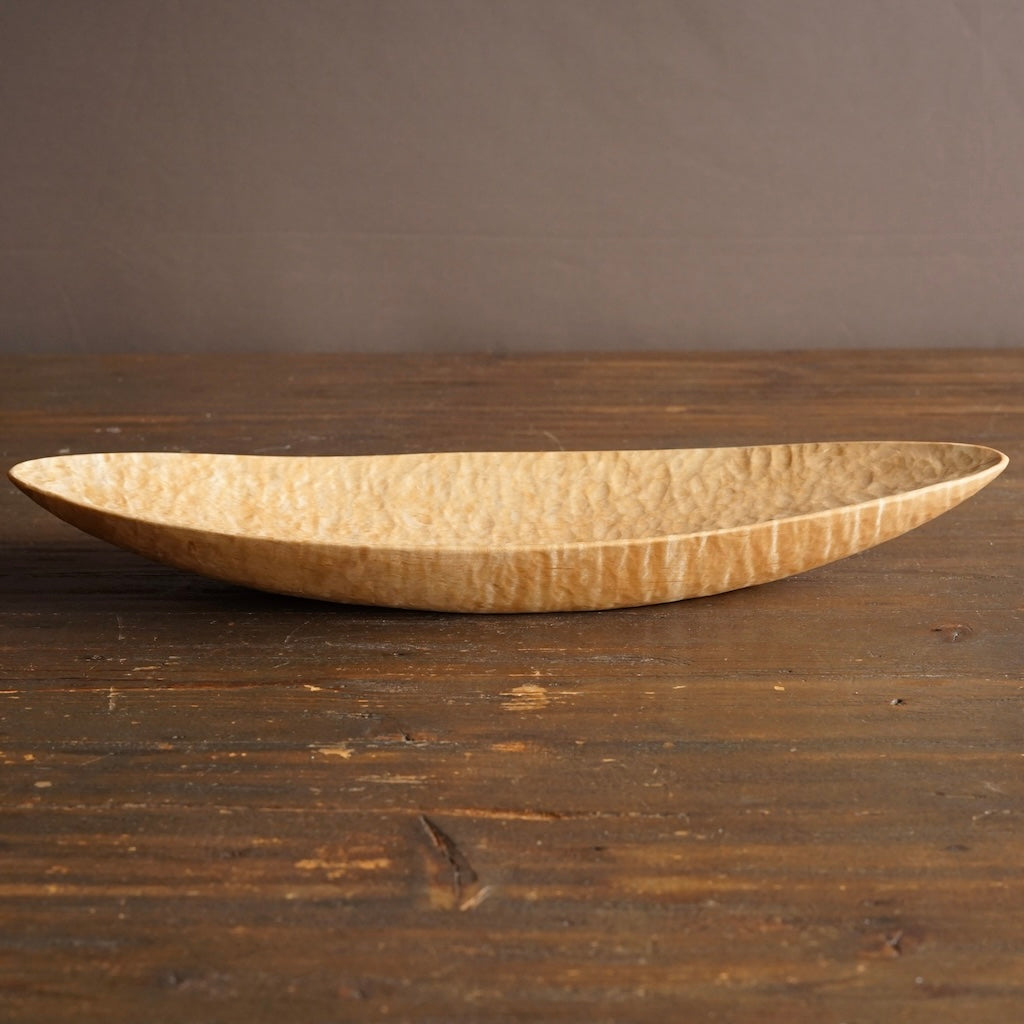 Hand Carved Oval Maple Plate #YT6