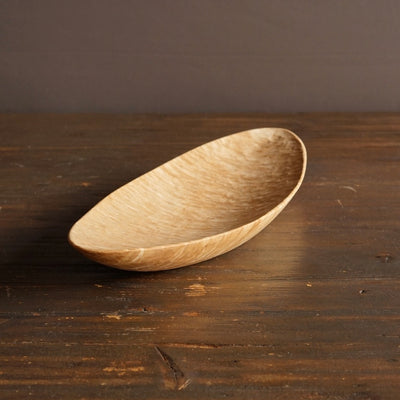 Hand Carved Oval Maple Plate #YT6