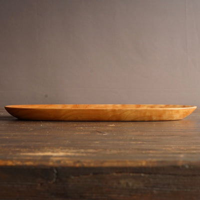 Hand Carved Oval Maple Plate  #YT7