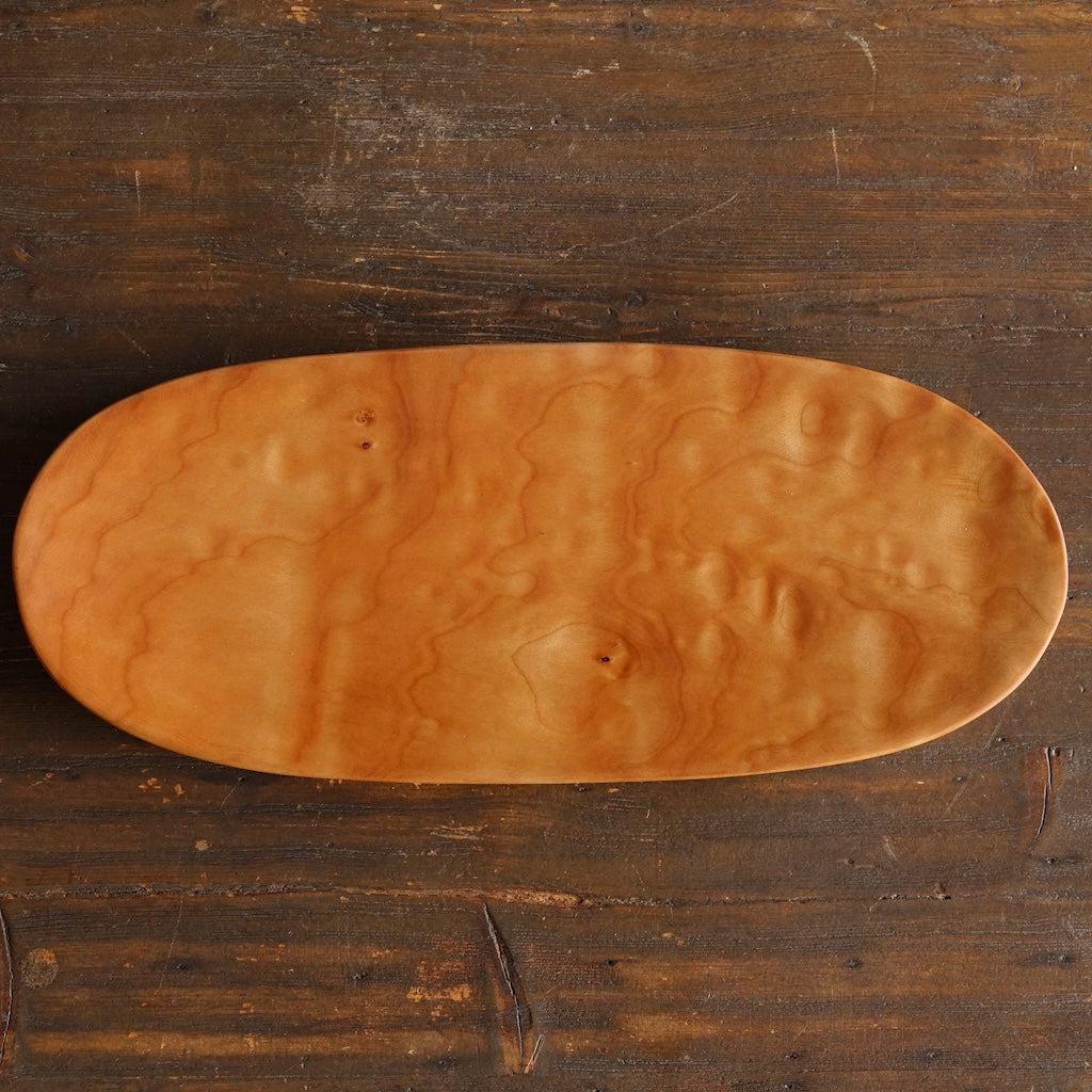 Hand Carved Oval Maple Plate  #YT7