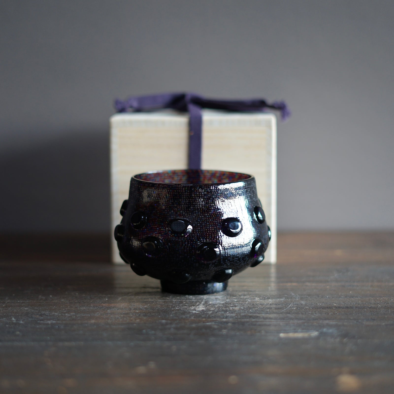 "RAHOTSU" Buddha's Curls Tea Ceremony Bowl #F1