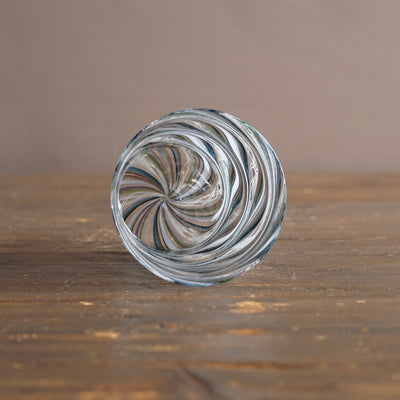Aqua Swirl Lace Glass Tumbler #NS47