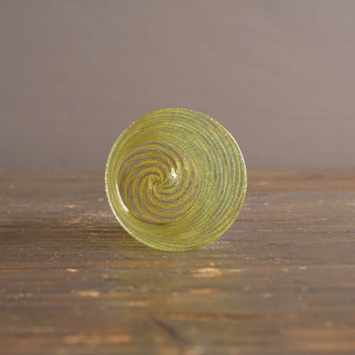 Yellow Twisted Lace Glass Tumbler #NS48