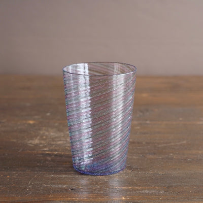 Blue Twisted Lace Glass Tumbler #NS49