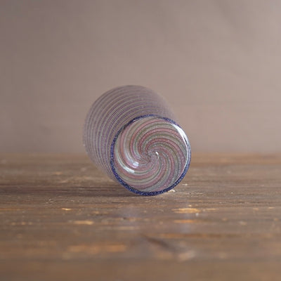 Blue Twisted Lace Glass Tumbler #NS49