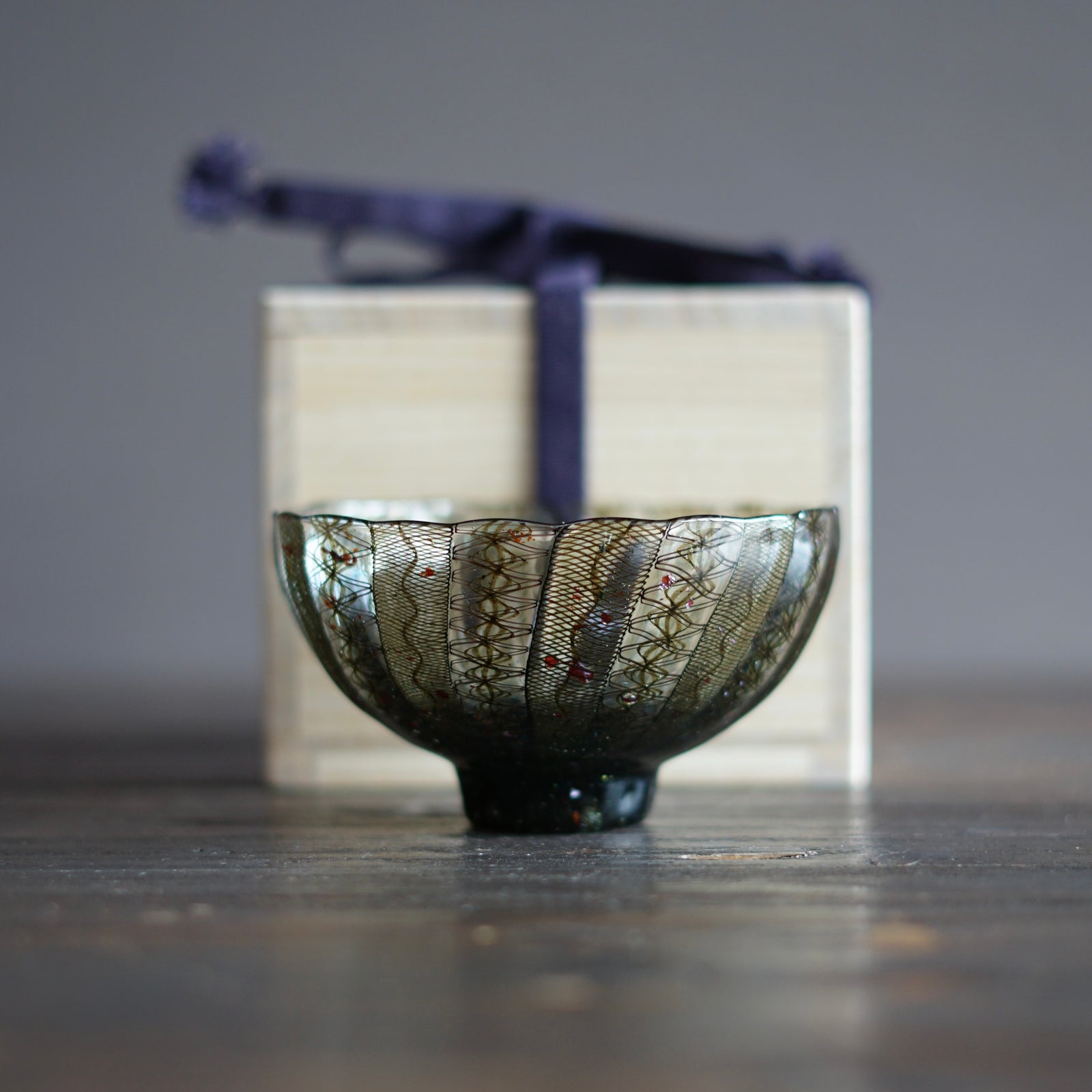 "Copper Leaf Godzilla" Tea Ceremony Bowl #U1