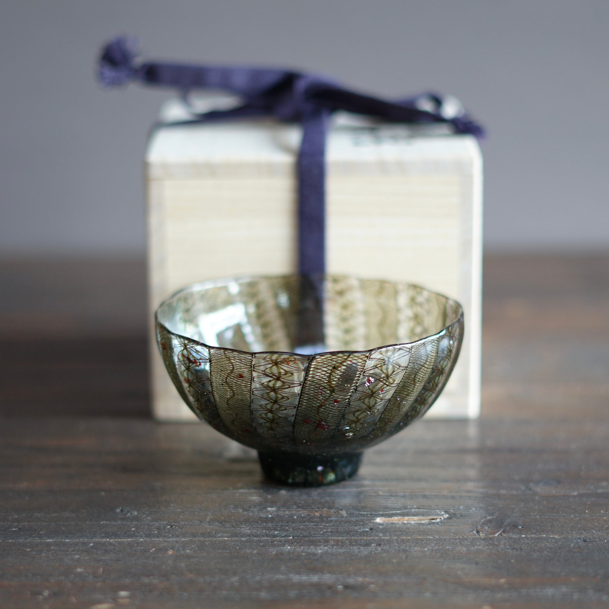 "Copper Leaf Godzilla" Tea Ceremony Bowl #U1