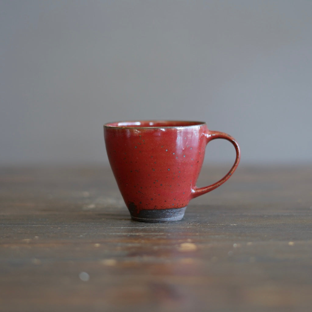 Wood Fired Red Mug Cup #SY894A