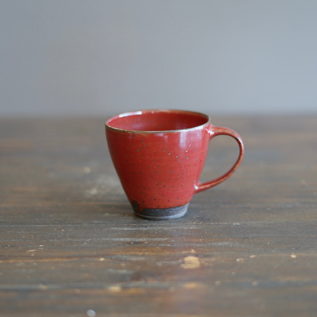 Wood Fired Red Mug Cup #SY894A