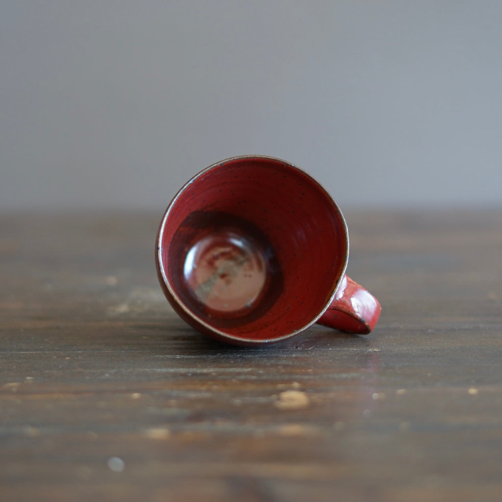Wood Fired Red Mug Cup #SY894A