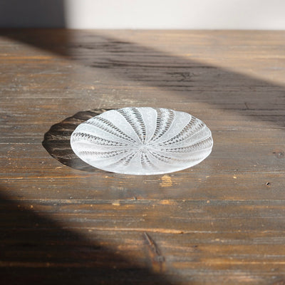 White Lace Glass Plate #U8A