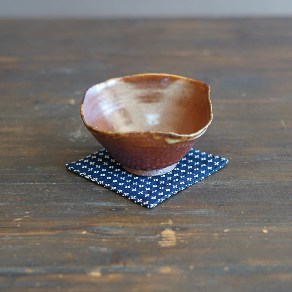 JUJISASHIKO Navy Cotton Coaster