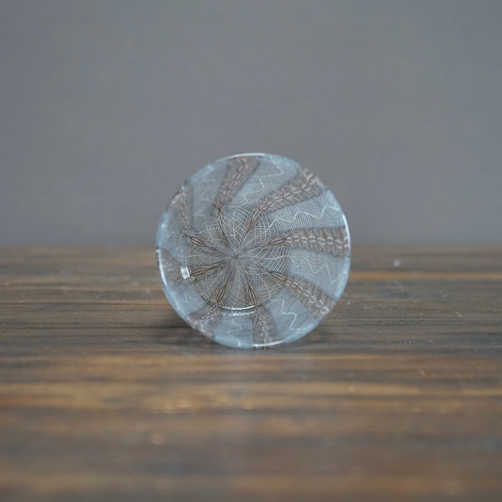 Gray Lace Glass Tumbler #U1E