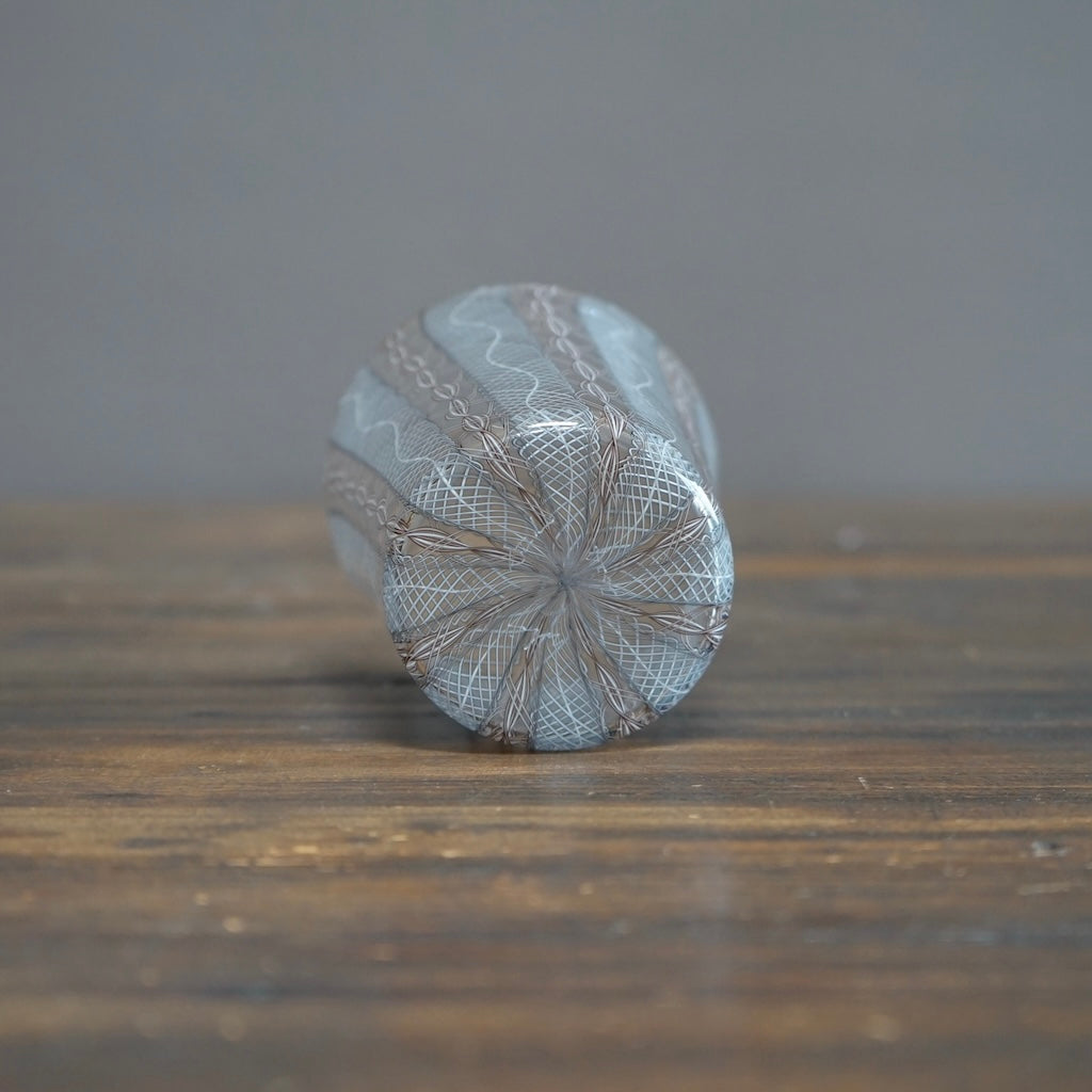 Gray Lace Glass Tumbler #U1E