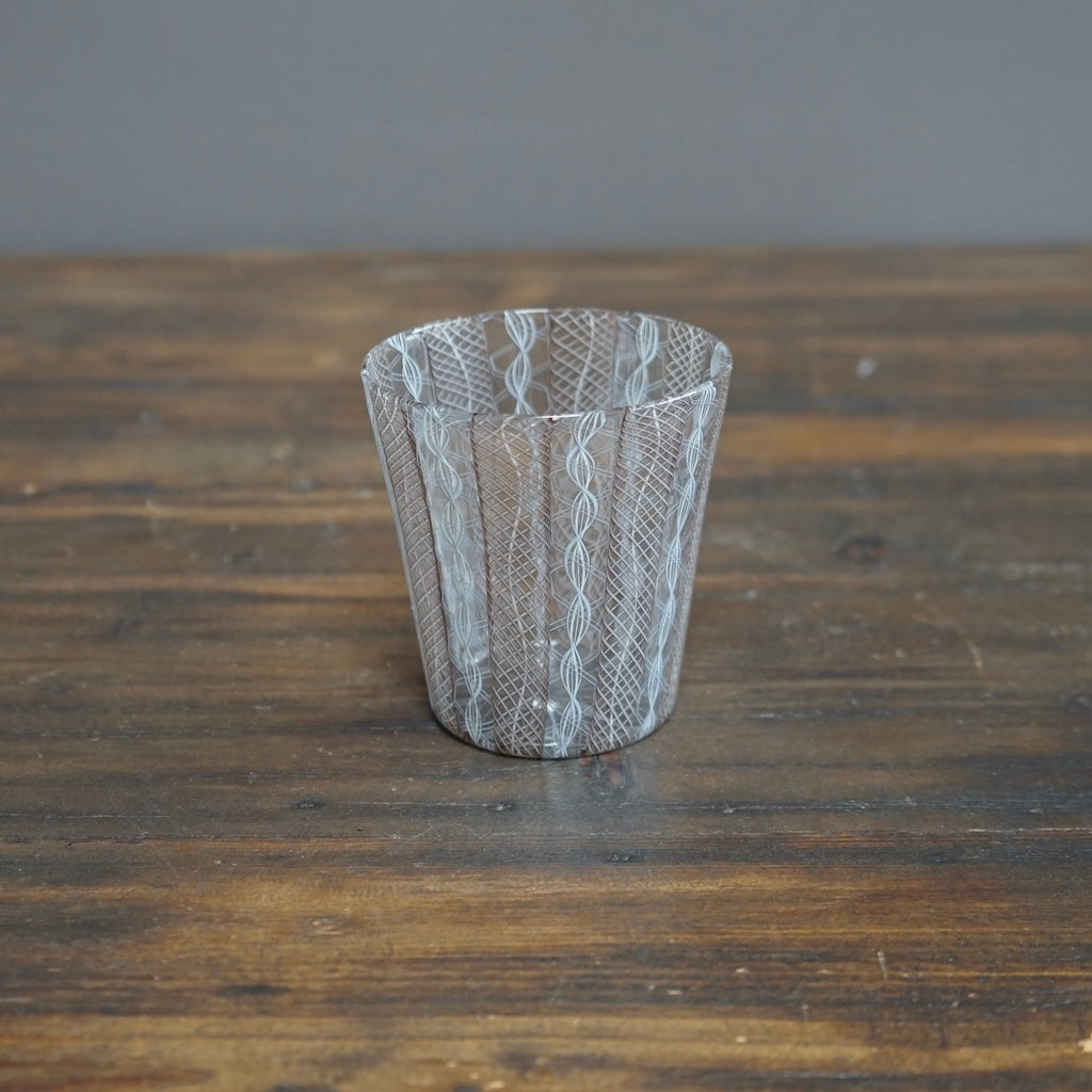 Gray Lace Glass Tumbler #U1F