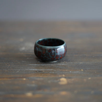 Black and Red Dots GUINOMI Sake Cup #LK880A