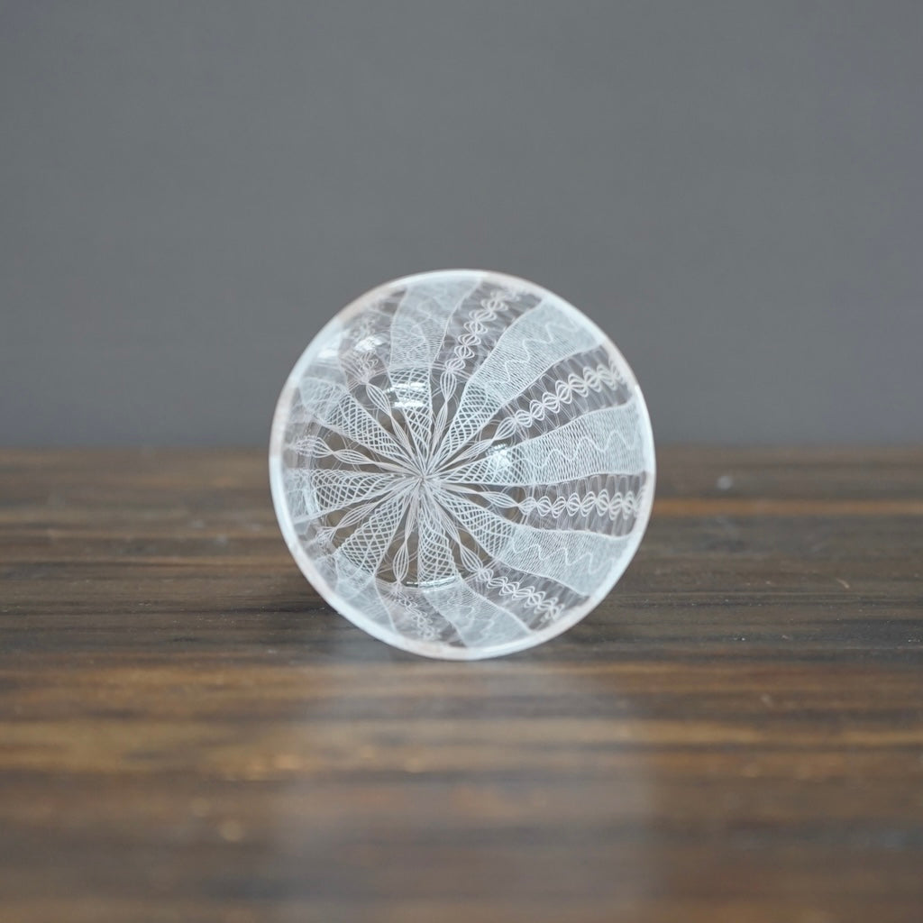 White Lace Glass Tumbler #U1G