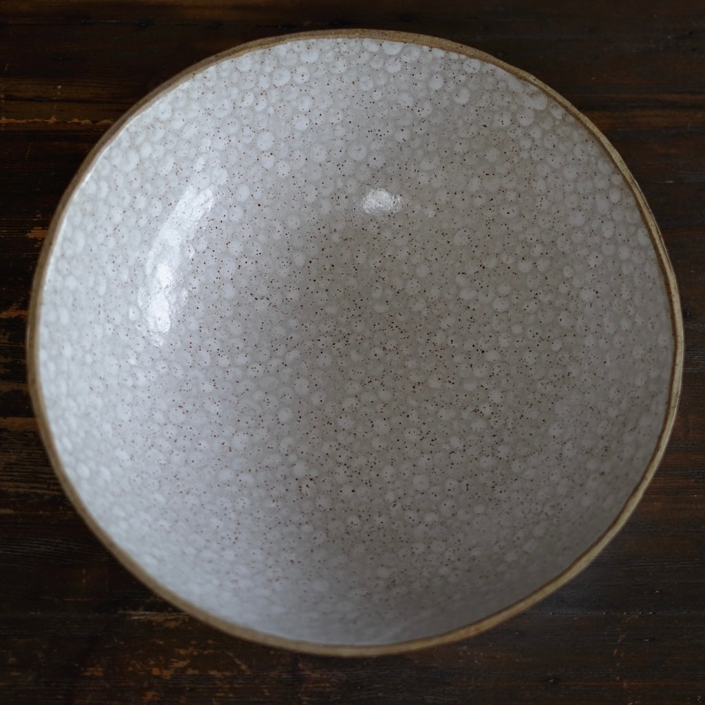 White Dots Large Serving Bowl #LK826C