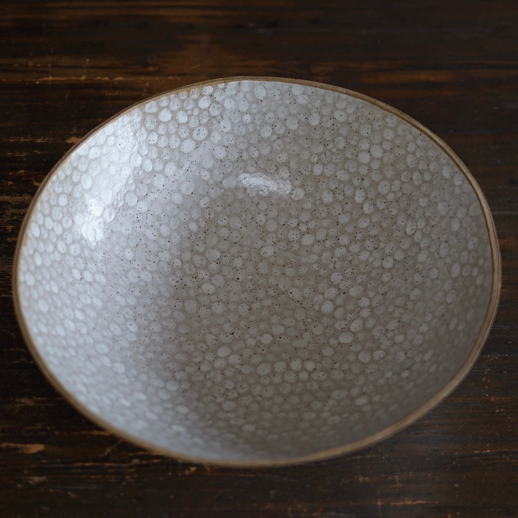 White Dots Large Serving Bowl #LK826D
