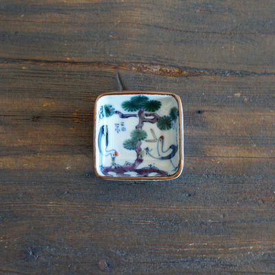 Bonsai Crane Tiny Plate #KY77C