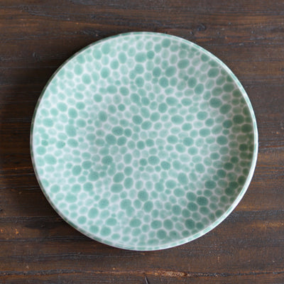 Green Dots Medium Plate #LK833C