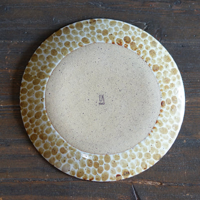Yellow Dots Medium Plate #LK833G
