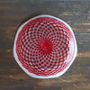 Octagon Red and White Murrini Bowl #F2