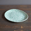 Green Dots Oval Serving Plate #LK828C