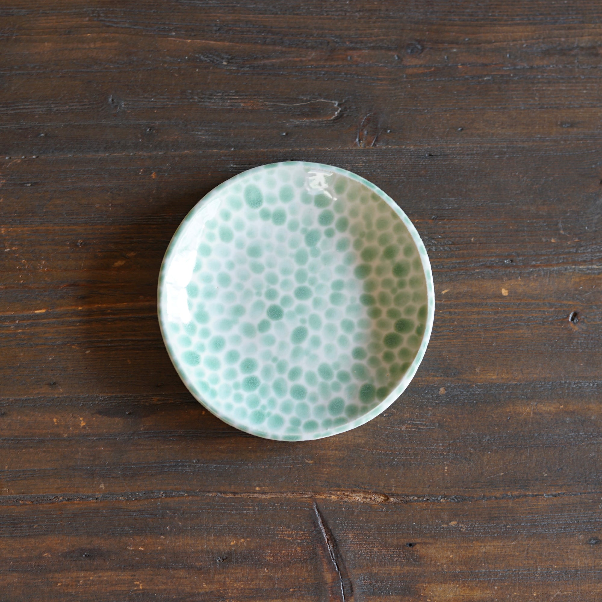 Turquoise Dots Small Plate #LK834A