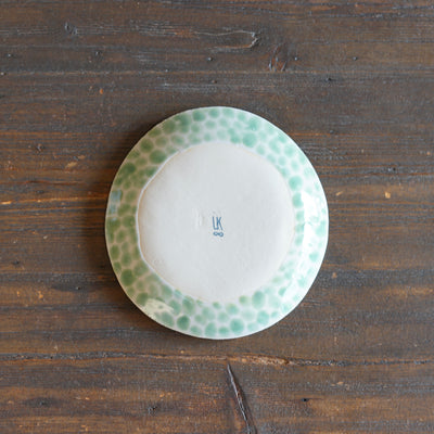 Turquoise Dots Small Plate #LK834A