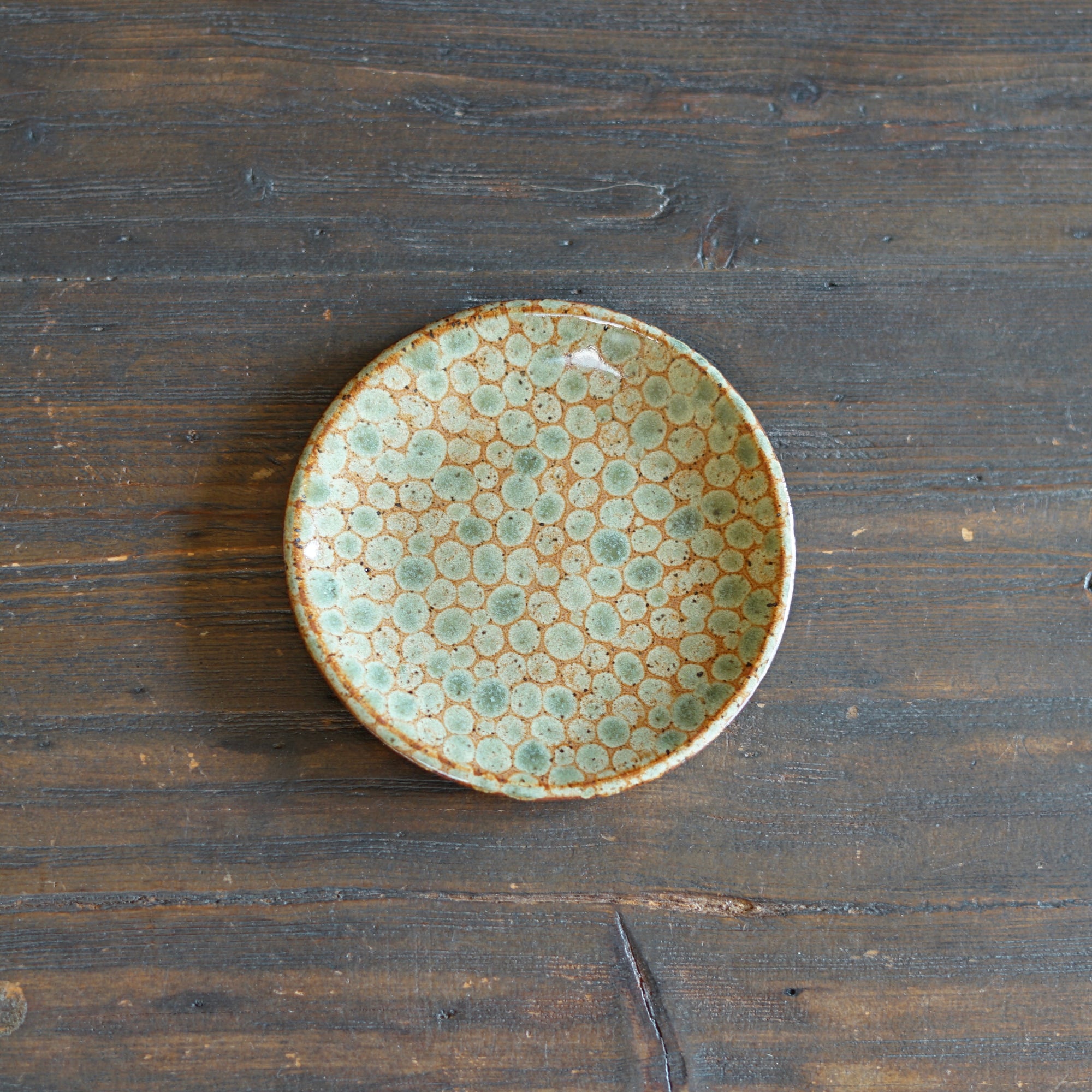 Brown Dots Small Plate #LK834E