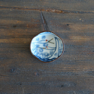 Laughing Cranes Tiny Plate #KY76D