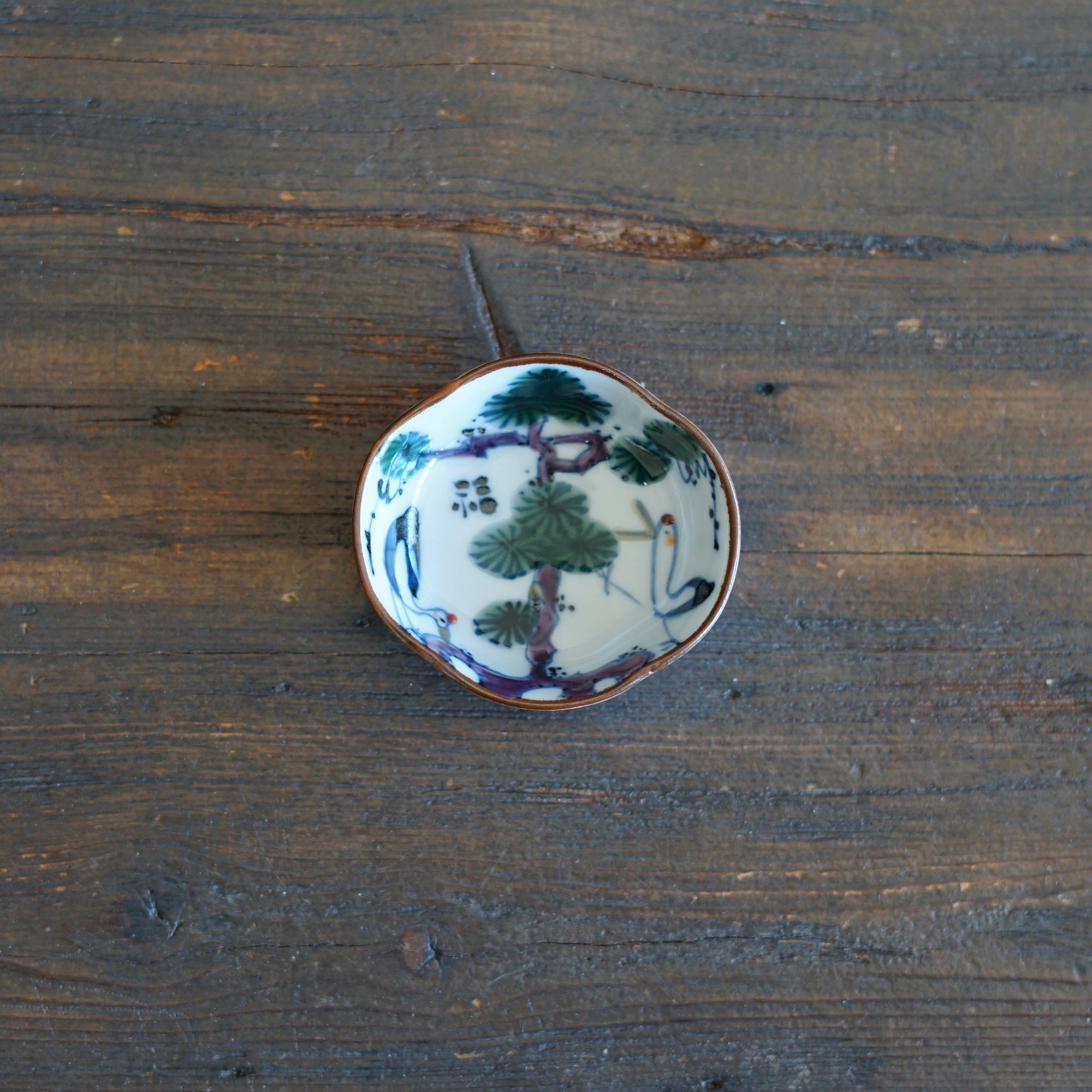 Bonsai Cranes Tiny Plate #KY76E